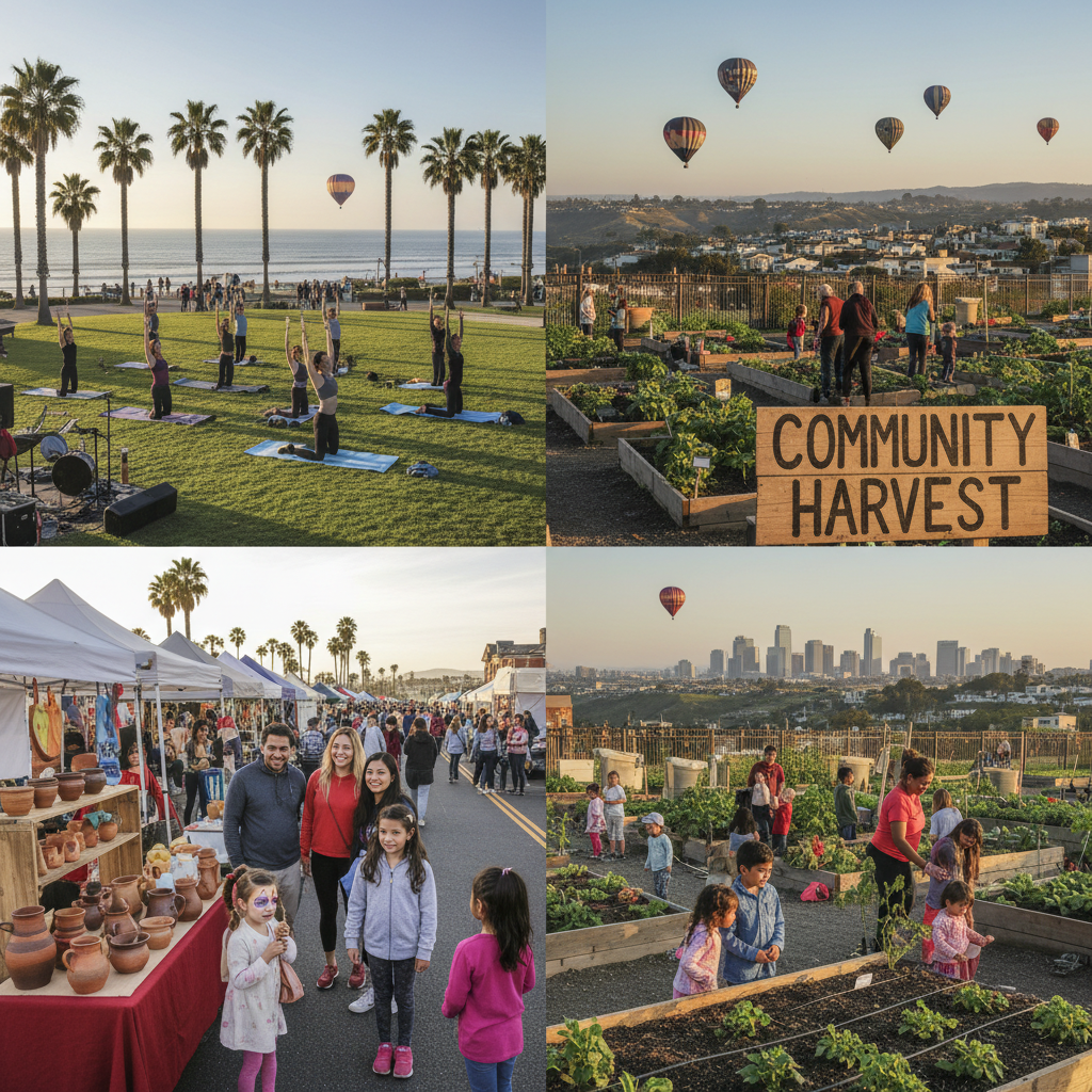 Vibrant summer festivals and community events happening across San Diego County, California.