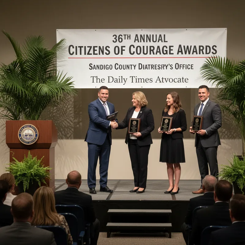 Four citizens being honored for bravery by the San Diego County District Attorney’s Office.