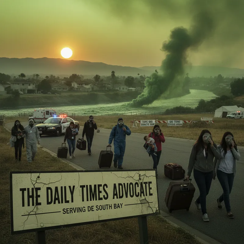 South Bay residents evacuate homes as toxic hydrogen sulfide gas levels reach record highs.
